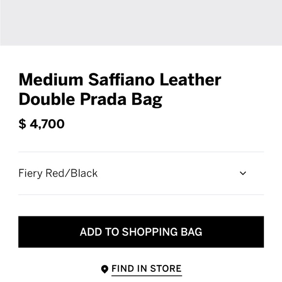 PRADA FIERY RED SAFFIANO CUIR - Picture 6 of 6